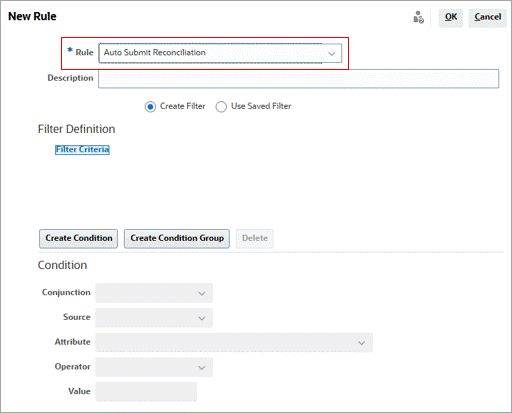 Select Auto Submit Reconciliation